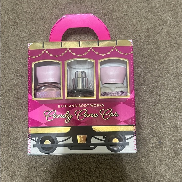 Bath & Body Works Other - Bath & Body Works Candy Cane Car Set - Pink and Gold